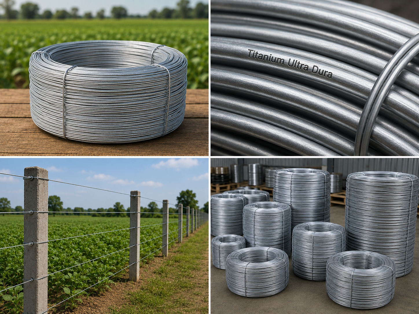 Galvanized Wire Across Farm and Warehouse