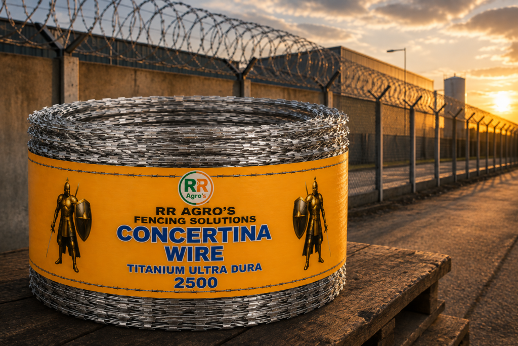Concertina Wire at Golden Hour