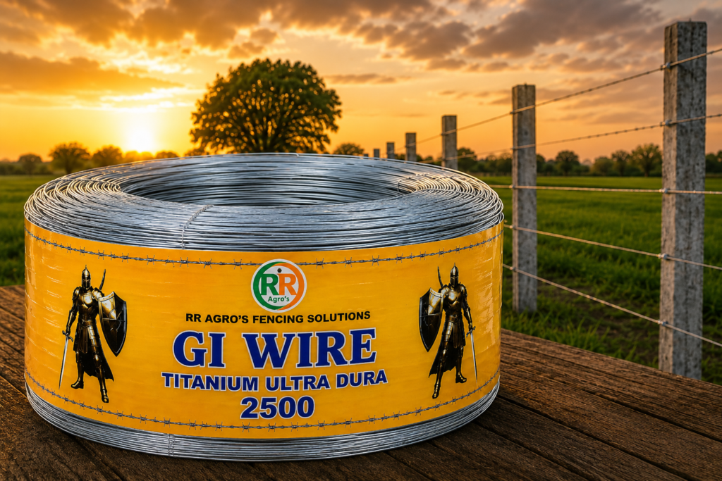 Galvanized GI Wire at Sunset