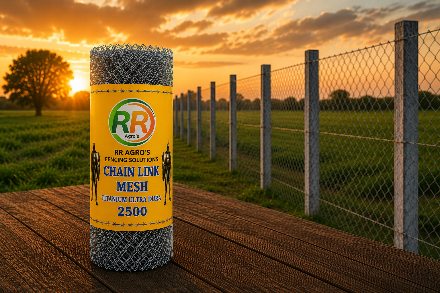 Sunset Chain Link Mesh Roll